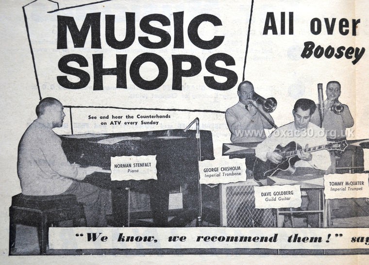 Melody Maker magazine, 14th November, 1959, Vox ad.