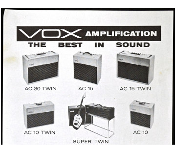 Documents relating to the Vox AC30, 1962