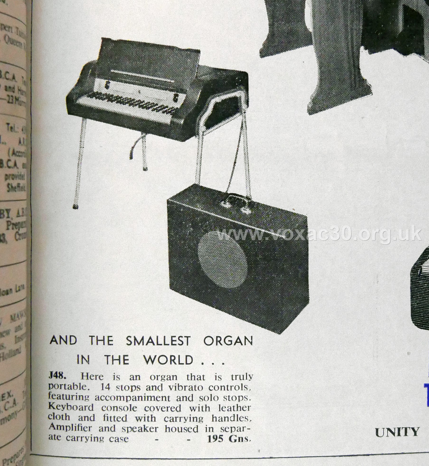 Accordion Times magazine, April 1955.  The Jennings Organ Company at the British Industries Fair