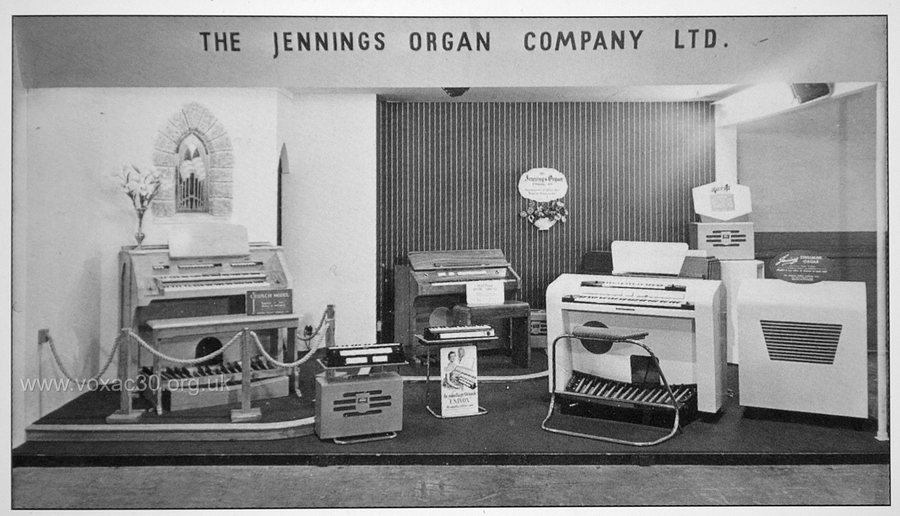 Jennings Organ Company, presence at the British Industries Fair