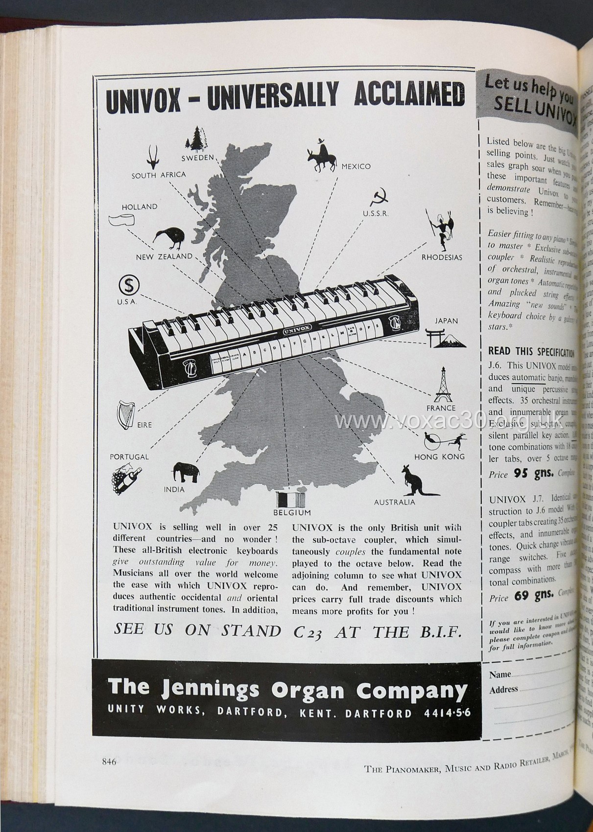 March 1954, Jennings advert for the British Industries Fair
