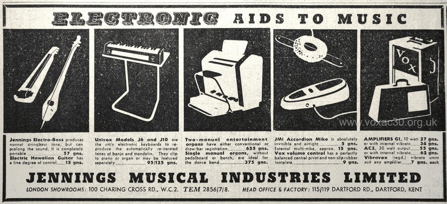 The Jennings Organ Company, November 1957