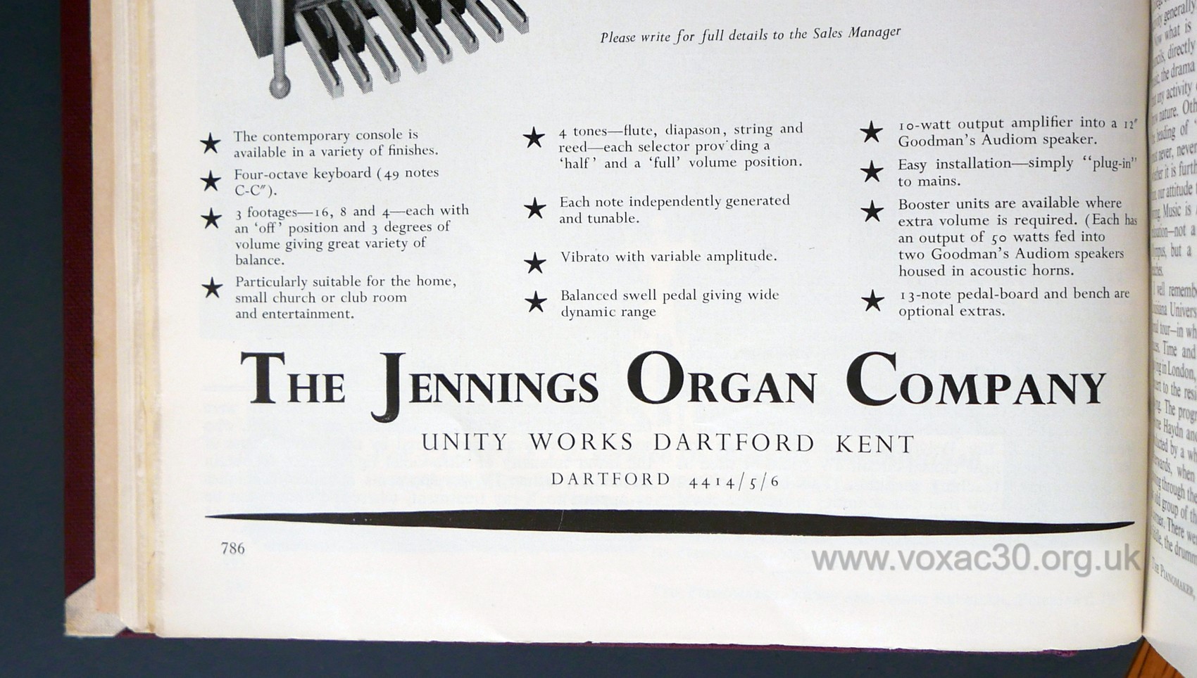 Jennings Model H organ, February 1958