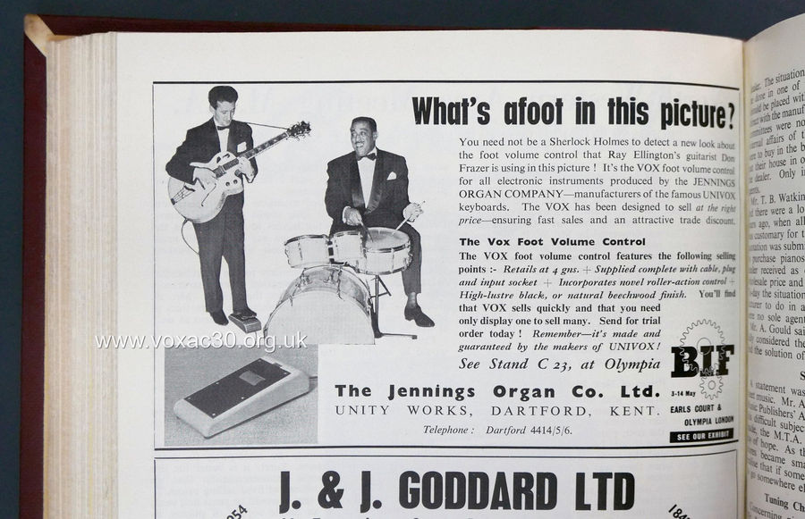 Vox rotary volume pedal, 1954